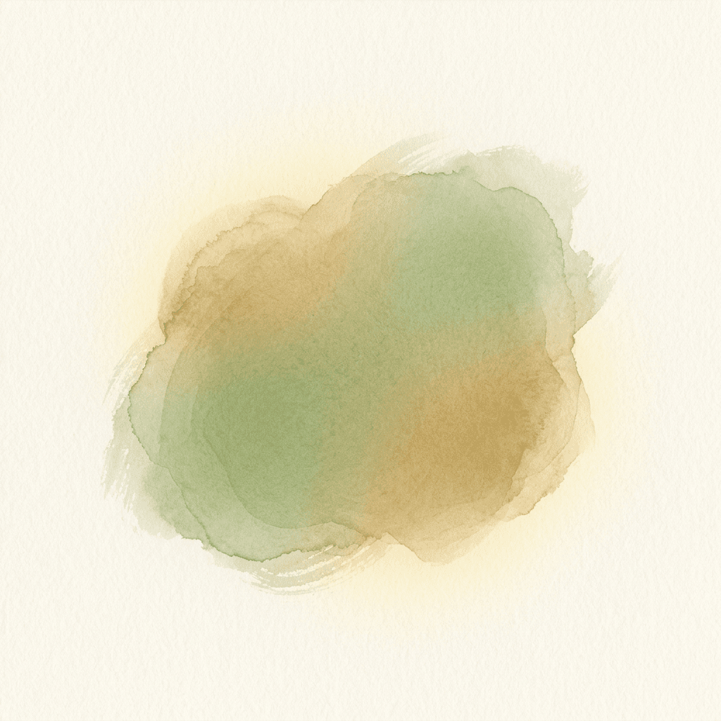 Aquarel in gouden tinten bij de pijler Compassie